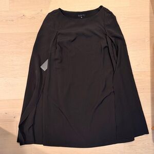 Eloquii Black Sleeveless Cape Dress